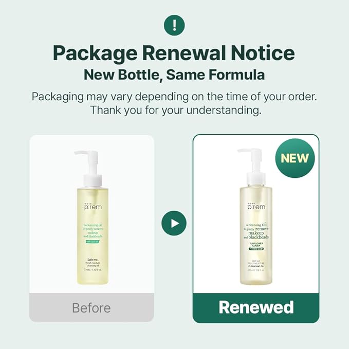 MAKE P:REM Safe Me. Relief Moisture Cleansing Oil, Deep Pore Cleansing Makeup Remover for Oily Skin, All Skin Types, Gentle Blackhead Remover, Korean Skin Care, 7.1 fl.oz. (210ml)