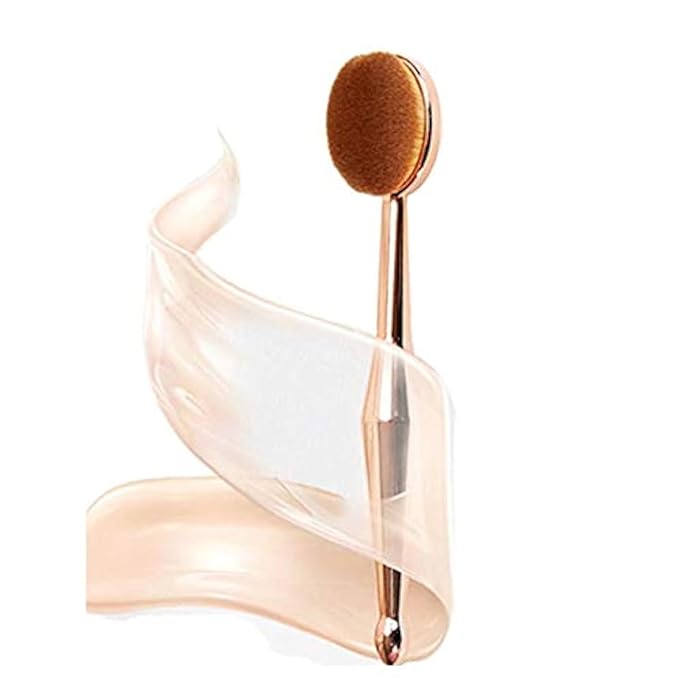 Oval Makeup Brush Set Upgraded Fast Flawless Application Toothbrush Foundation Concealer Blusher Liquid Cream Powder Cosmetic Blending Tools