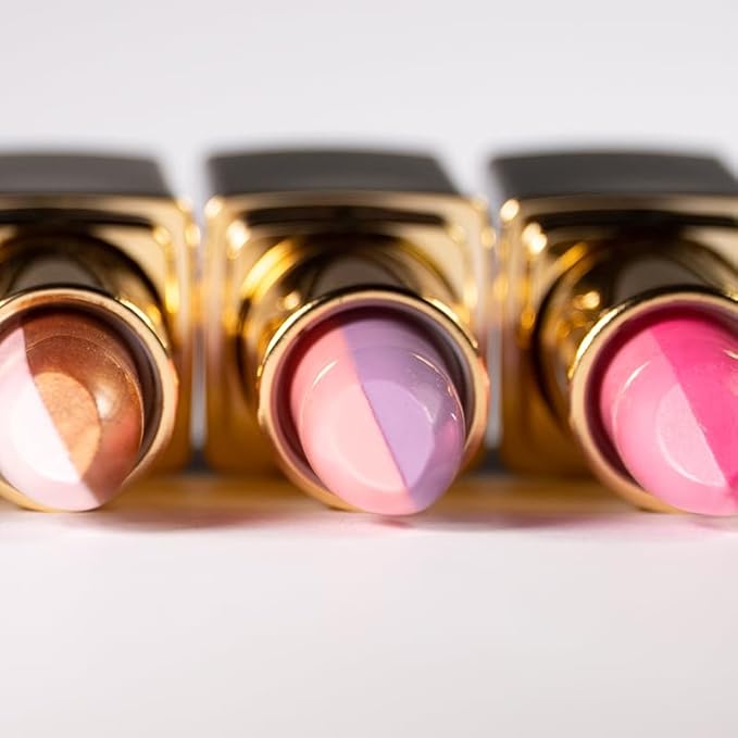 L'Paige L12 - BROWN/YELLOW Split-Stick Lipstick | Aloe Vera Based, Long-lasting, Moisturizing