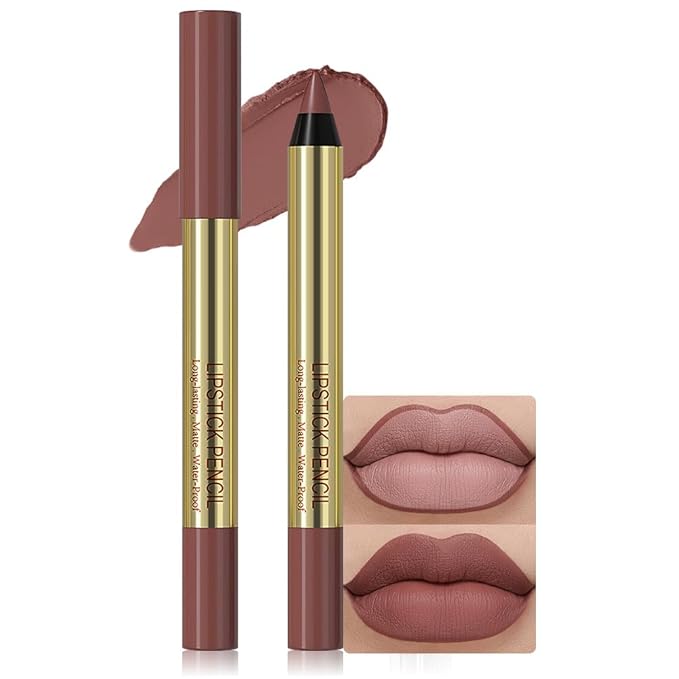 Matte Lip Liner – Sharpenable, Professional Waterproof & Smudge-Proof, Velvet Matte, Long-Lasting Color Lock, Daily Wear, Ideal for Bold & Chic Makeup Looks, Light Brown (Shade 06)