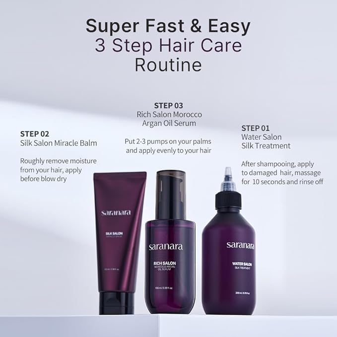 Silk Water Salon Treatment - 10 Seconds Silky, Shiny Hair Nutrition & Moisturizing for Damaged Hair Care