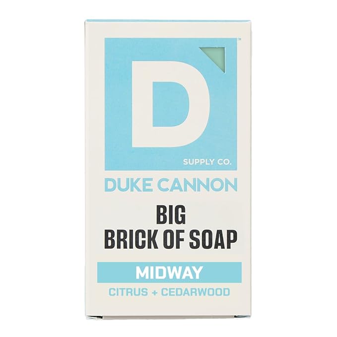 Duke Cannon Supply Co. Extra Large Bar Soap - Men's Natural Soap with Masculine Scents - Citrus + Cederwood - Made in the USA with domestic & globally sourced material - All Skin Types - Midway,10 oz