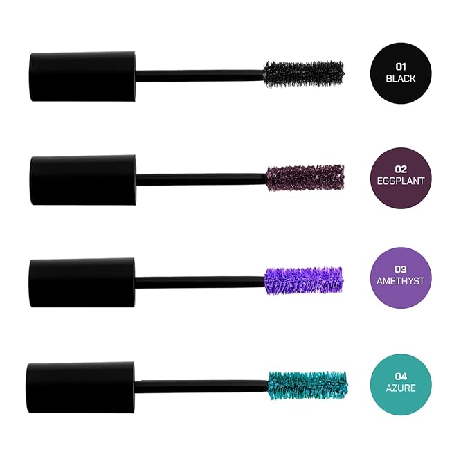 Radiant Professional Lengthening Mascara – Fiber Lash Smudge Proof Mascara Volume and Length– Cruelty-Free Natural Wax Formula with Silicone Brush - (0.43 oz) (01 Black)