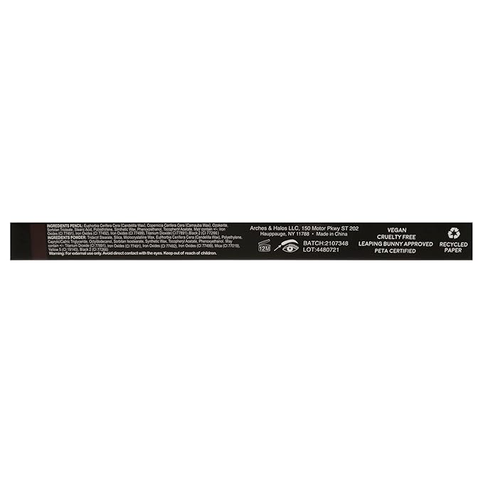 Arches and Halos 2 in 1 Defining Eyebrow Pencil and Powder - Brow Powder with Spoolie Brush - Shape and Fill for Natural Look - Auburn - 0.017 oz