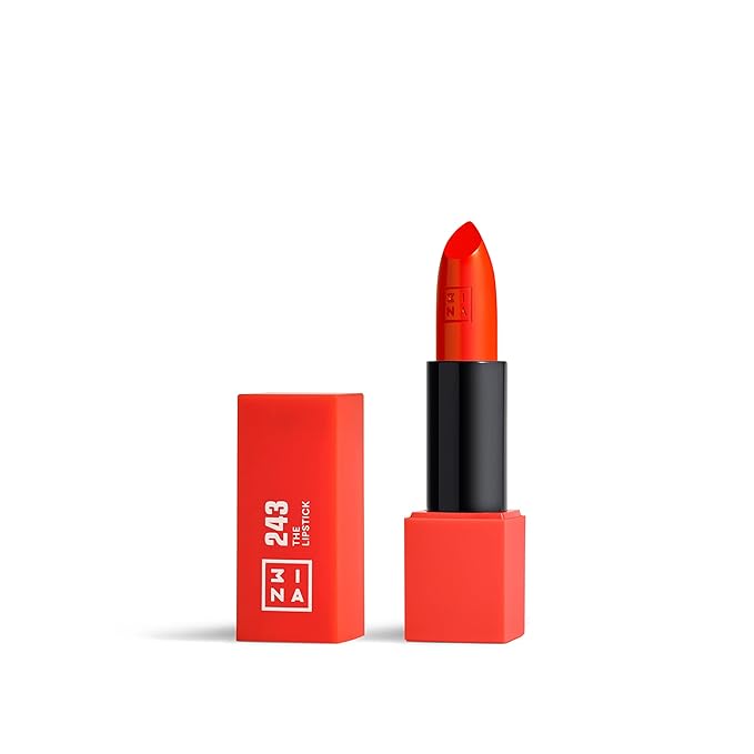 3INA The Lipstick - Moisturizing Lipstick for Women - Semi-Matte Satin Finish with 5-Hour Long Wear - Highly Pigmented and Comfortable - 243-0.16 oz