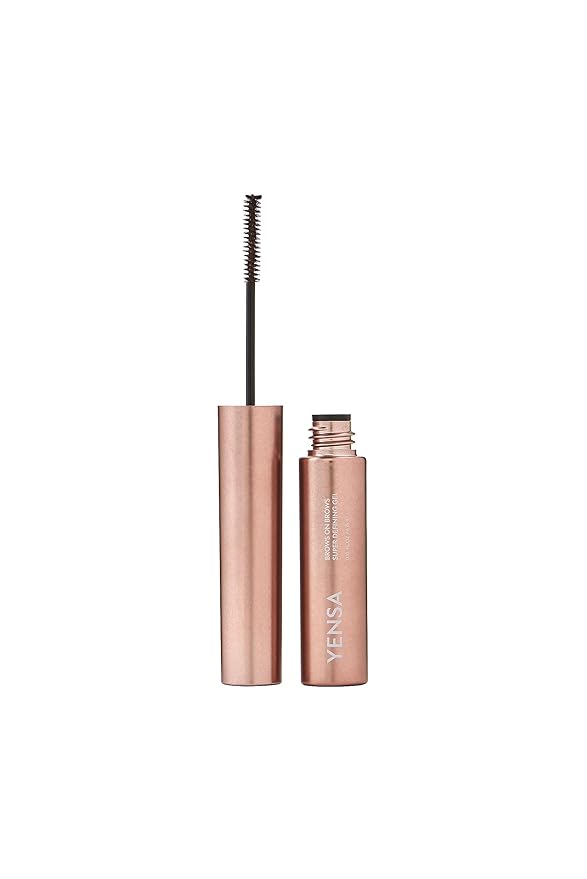 YENSA Brows On Brows Super Defining Tinted Eyebrow Gel - Long-Wear Shaping Eye Brow Gel with Superfoods for Color & Thickness - Combs, Shapes & Locks Eyebrows into Place - Blonde (0.17 oz)