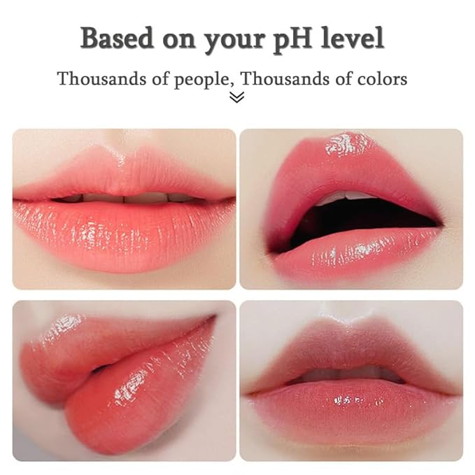 2pc Transferproof Color Changing Lipstick，Color Changing Lipstick, Gold Crystal Temperature Change Moisturize