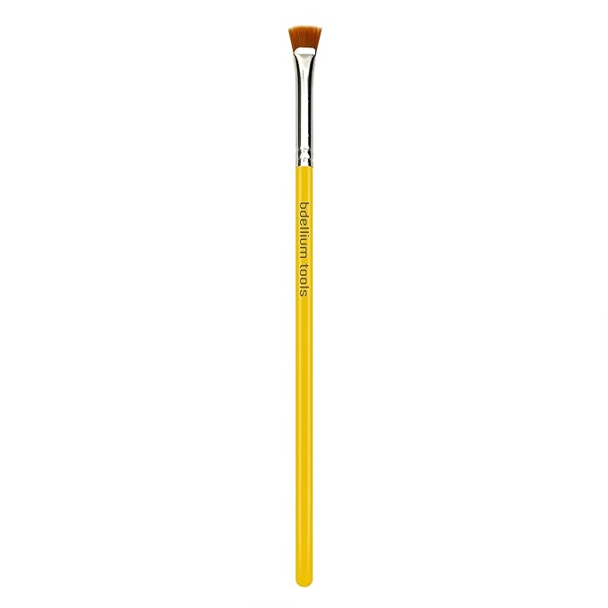 Bdellium Tools Professional Makeup Brush - Studio Series 731 Mascara Fan - With Soft Synthetic Fibers, For Applying Mascara (Yellow, 1pc)