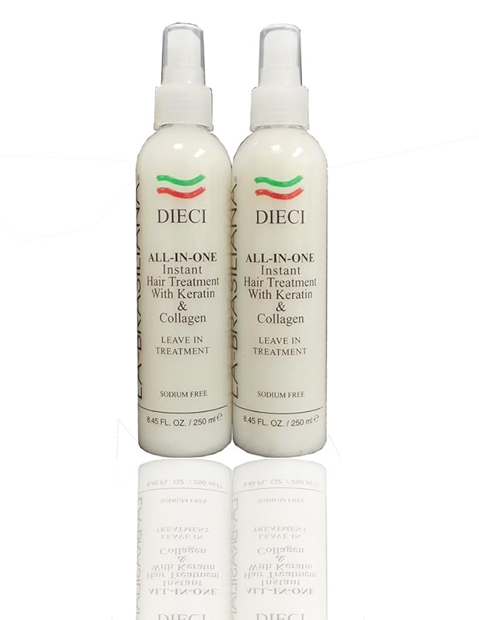 La-Brasiliana Dieci All-In-One Instant Hair Treatment, 8.45 fl.oz. (Pack of 2)