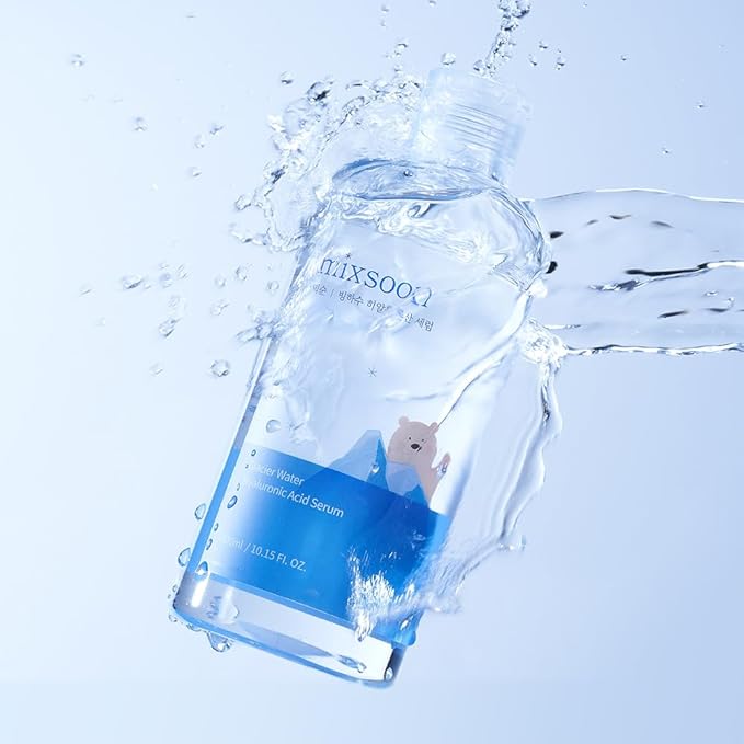 mixsoon Glacier Water Hyaluronic Acid Serum - Non-greasy Hydration Booster, Firming Facial Serum For Radiant, Dewy Skin - Korean Serum for Glass Skin (3.38 fl.oz / 100ml)