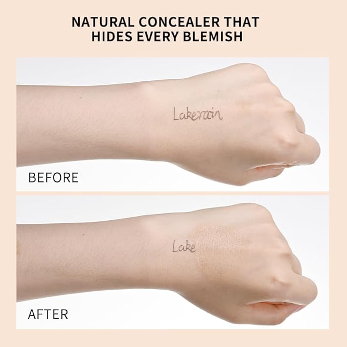 Matte Concealer Cream, Covers Under Eye Dark Circles & Blemishes, Waterproof Full-Coverage, Lightweight, Creamy Longlasting Face Eye Makeup, Light Ivory