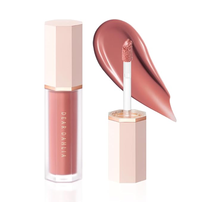 DEAR DAHLIA Petal Drop Blush (Moody) - Weightless Buildable Liquid Blush with High-Pigment, Long-lasting Dewy Finish, Natural Flush. Hydrating, Vegan, Cruelty-Free Korean Makeup for Cheeks. 0.14 oz