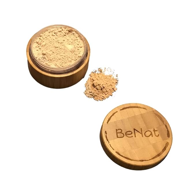 BeNat. Translucent Loose Powder. Vegan. All-Natural Translucent Soft-Matte Finish. Artisanal, Crafted with Fewer, All-Natural Ingredients. Packed in a Beautiful Bamboo, Eco-Friendly Case.