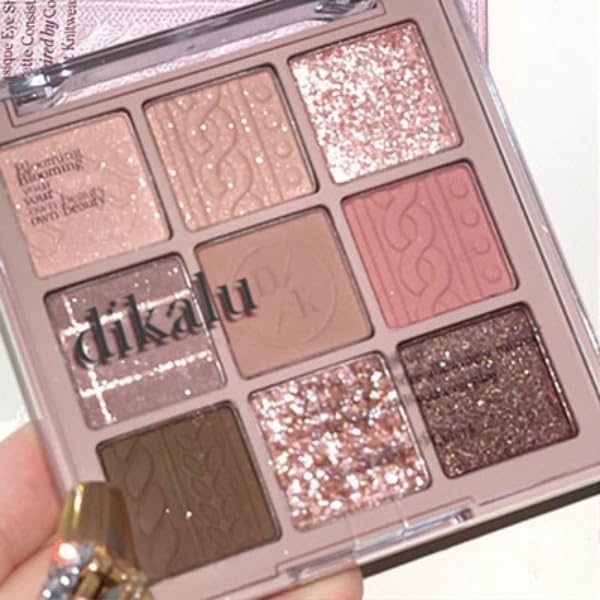 Kayswang 9 Colors Glitter Eyeshadow Makeup Palette, Eye Shadow Powder，Matte High Pigmented Colorful,Creamy Texture, Long LastingEyeshadow Powder Cosmetics,Natural Waterproof (16#)