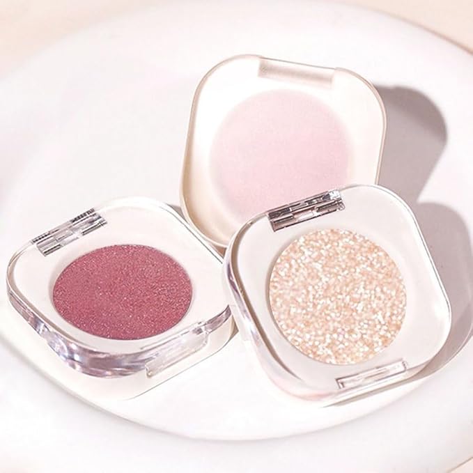 Pearlescent mini Eyeshadow Highly Pigmented Blend Matte & Shimmer EyeShadow,Cream Moisturizing Waterproof&Long Lasting Eye Makeup Natural Luminous Makeup Look (B12, 1 Count (Pack of 1))