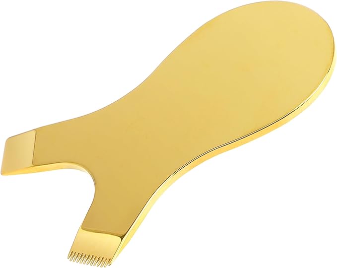 Mini Y Shape Lash Comb for Lash Lift and Tint, Stainless Steel Y Eyelash Brush Reusable Small Eyelash Comb Eye Makeup Tool Eyelash Separator Tool for Eyelash Perm (Gold)