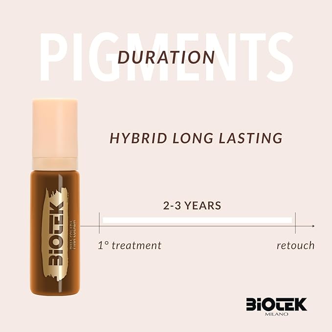 BIOTEK Brow Pigment Color for Long Lasting Makeup - Hybrid Long Lasting - Made in Italy (Pina Colada)
