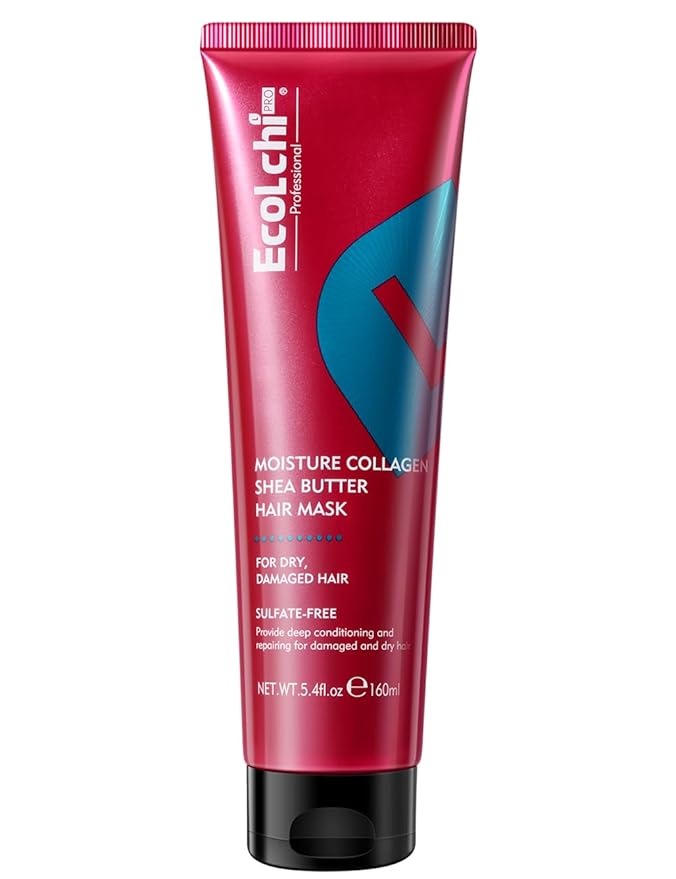 Collagen Hair Mask Deep Repair Conditioning Moisture Collagen Shea Butter Hair Treatment for Dry and Damaged Hair All Hair Types 5.4fl.oz 160ml