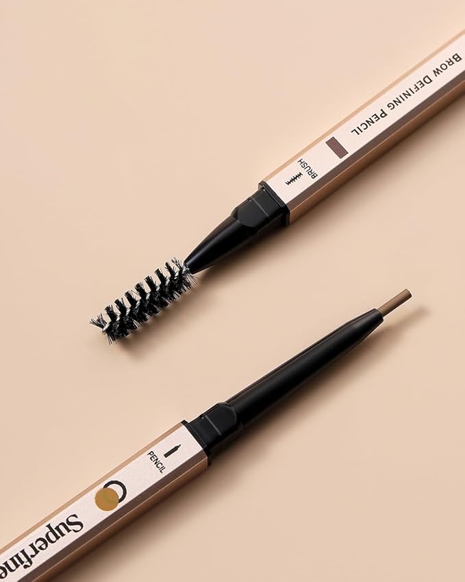 Beauty Superfine Micro Brow Pencil – 1.5mm Ultra-Fine Tip, Waterproof, Vegan Formula, 6 Shades – Long-Lasting Natural Eyebrow Pencil (03 - Warm Brown, 0.08G/0.002 FL.OZ（pack of 1）)