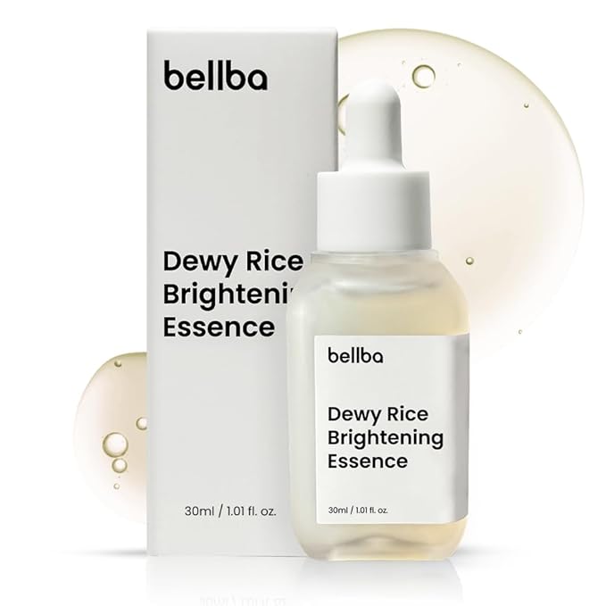 Dewy Rice Essence Korean Serum for Face - K-beauty Skincare Rice Serum - Get Even Tone and Glass Skin - Hydrating, Lightweight, Non-Comedogenic (1 fl.oz)