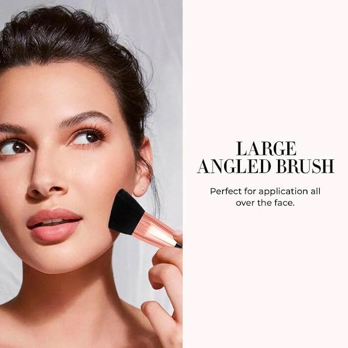 LUMINESS Silk Airbrush Spray Foundation 2-PC Kit - Foundation & Dual-Sided Angled Makeup Brush - Buildable Coverage, Anti-Aging Formula, Humidity Resistant, Hydrates & Moisturizes, Light Warm