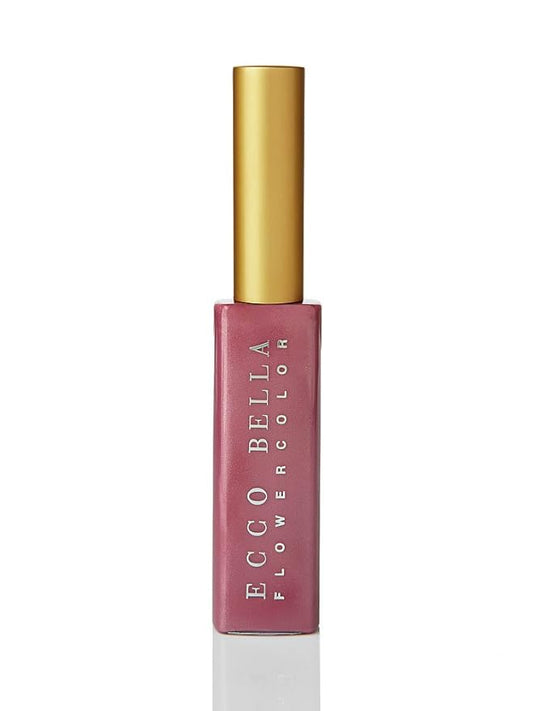 Ecco Bella Natural Lip Gloss – Non-Sticky Moisturizing Lip Shine for Women – Long Lasting Glossy Finish with Flower Cutins – Clean Beauty Formula – Lightweight & Hydrating – Pleasure
