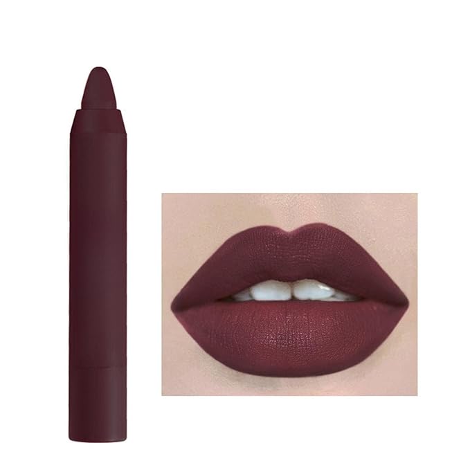 Agrifilm Matte Velvet Lipstick Lip Crayon Nourishing Non-Stick Cup Lip Stain Lip Gloss,Long-lasting Waterproof Lip Stick Lip Makeup for Women (12)
