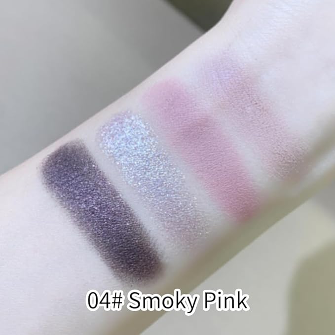 Matte Diamond Eyeshadow Palette, Shimmer Pearlescent Shades Metallic, Duo-Chrome, Glitter Sparkle and Soft Mud Textures, Natural Even Pigment for Brightening,Contouring and Multi-Look Eye Makeup-4#
