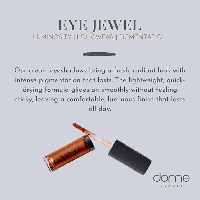 Eye Jewels 24-Hour Eye Shadow Vegan, Cruelty-Free Long-Lasting Cream Eyeshadow, Radiant Finish Eye Makeup for All Skin Tones, Easy-to-Blend, Smudge-Proof, Platinum .15 fl oz
