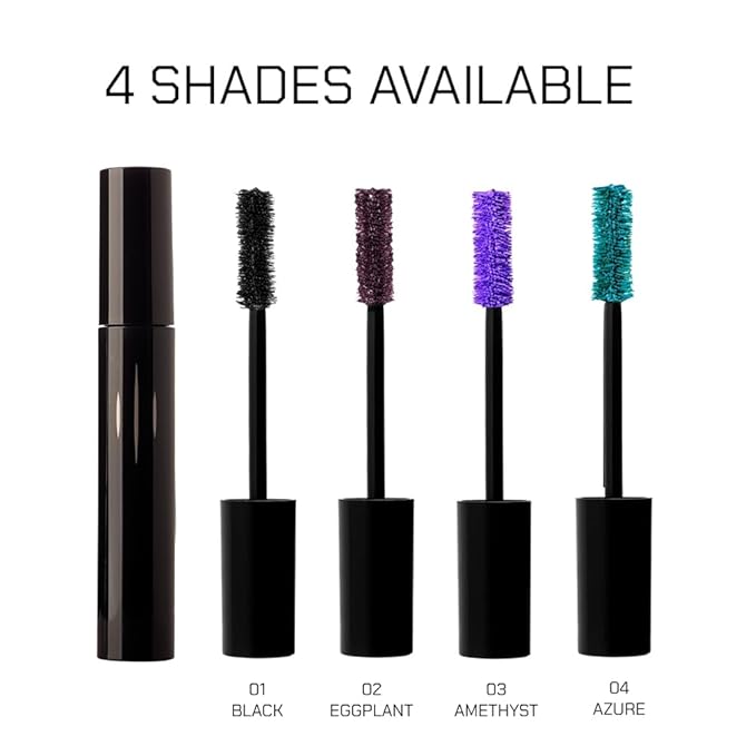 Radiant Professional Lengthening Mascara – Fiber Lash Smudge Proof Mascara Volume and Length– Cruelty-Free Natural Wax Formula with Silicone Brush - (0.43 oz) (03 AMETHYST)