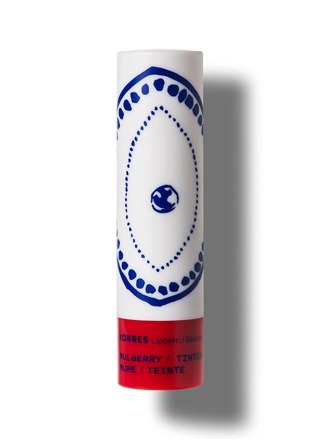 KORRES Lip Butter Stick Mulberry Tinted, Hydrating Lip Balm with Greek Hypericum Balsam Oil, Moisturizing Natural Shine and Subtle Tint for Soft Smooth Lips, Lip Care for Women and Men, 0.17 Oz Stick