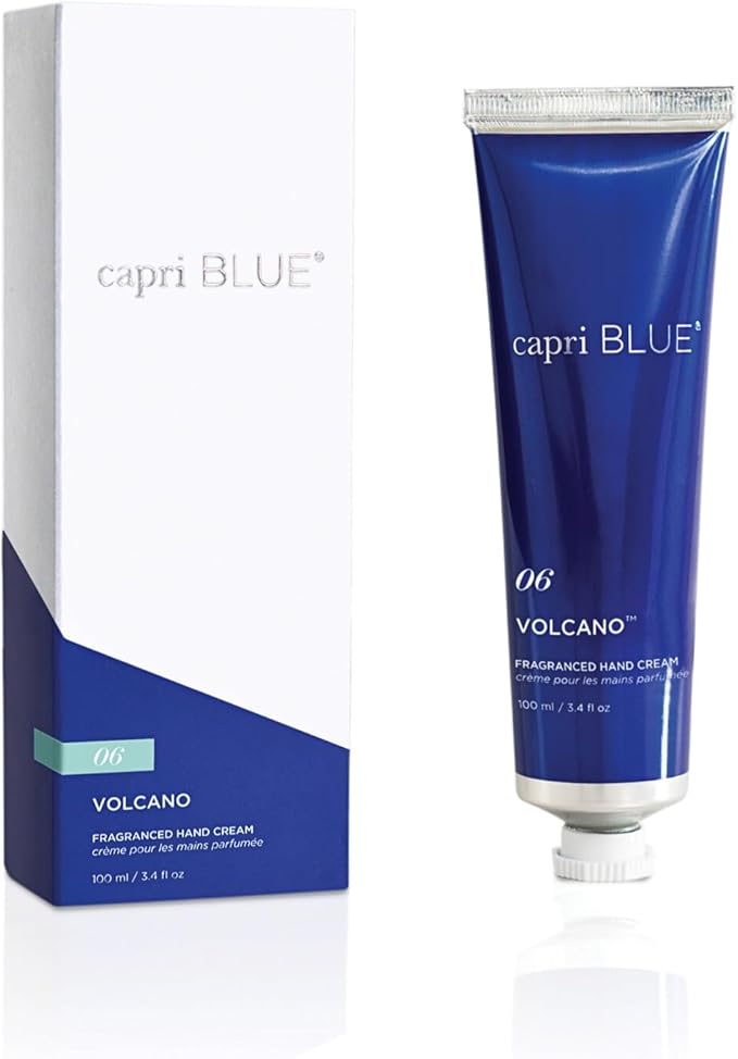 Capri Blue Moisturizing Hand Cream Travel Size – Signature Collection – Nourishing Hand Cream for Dry Cracked Hands with Jojoba Oil & Shea Butter – Purse Essentials for Skin Care (Volcano, 3.4 oz)
