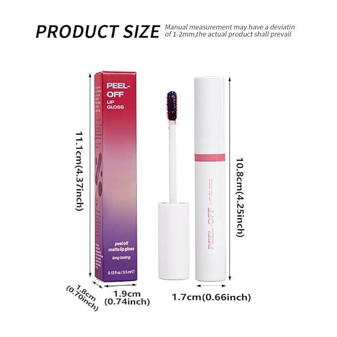 Matte Lip Stain Masque - Lip Liner Peel Off Lip Stain Tattoo, All Day Peel Off Lip Tint，Long Lasting Waterproof Transfer-proof Lip Mask Peel Off Lip Gloss,Stay Lip Makeup 04#