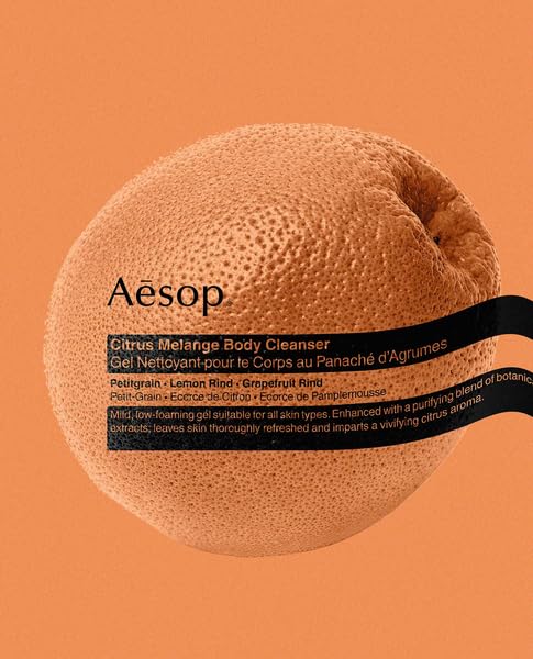Aesop Citrus Melange Body Cleanser | Low-Foaming Gel with Citrus Aroma & Botanical Extracts | 500 mL / 16.9 oz