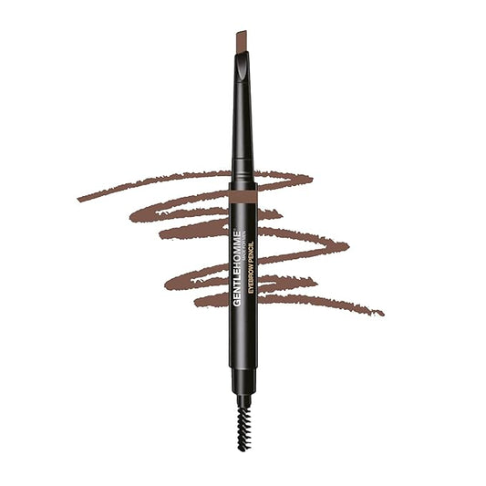 Men's Brow Pencil - 2-in-1 Brow Brush & Lead Pencil - Shape, Define & Fill In Eyebrows - Ultra-Thin - Long-Lasting Color - Vegan - Light Brown