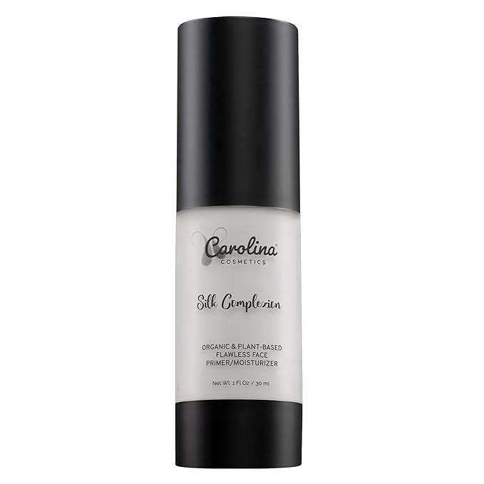 Silk Complexion Plant-Based Moisturizer & Primer 30ml - Aloe Infused Hydration for Flawless Makeup Application w/Aloe, Rose Hip Oil & Candelilla Wax - Vegan, Organic, Gluten-Free