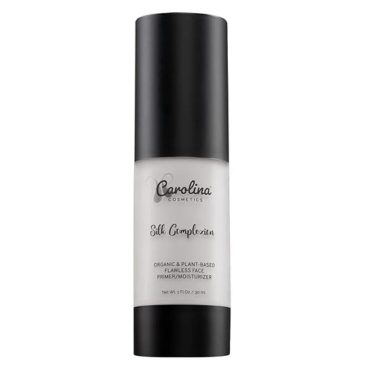 Silk Complexion Plant-Based Moisturizer & Primer 30ml - Aloe Infused Hydration for Flawless Makeup Application w/Aloe, Rose Hip Oil & Candelilla Wax - Vegan, Organic, Gluten-Free