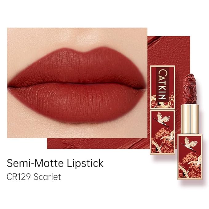Catkin Carving Lipstick 3pcs Set Silky Smooth Moisture Long Lasting Highly Pigmented Waterproof for Lip Color Makeup 0.13 Ounce X 3 Gift for women