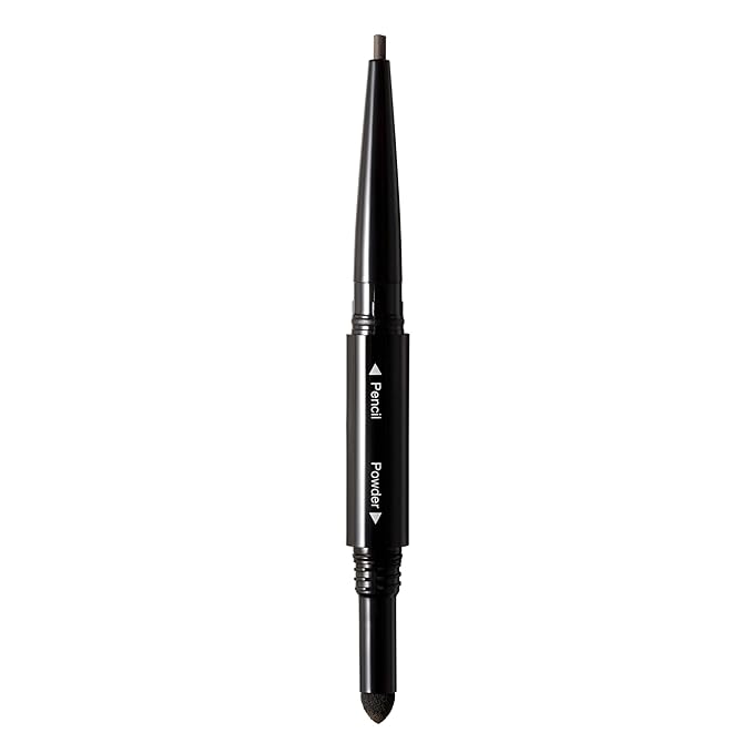 Arches and Halos 2 in 1 Defining Eyebrow Pencil and Powder - Brow Powder with Spoolie Brush - Shape and Fill for Natural Look - Dark Brown - 0.017 oz