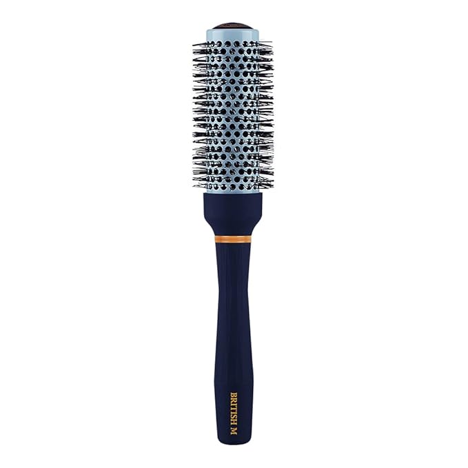 Hot Curling Ceramic Brush Round 33mm – Anti-Frizz Styling Brush for a Smooth Salon Look – Ideal for All Hair Types