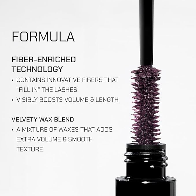 Radiant Professional Lengthening Mascara – Fiber Lash Smudge Proof Mascara Volume and Length– Cruelty-Free Natural Wax Formula with Silicone Brush - (0.43 oz) (03 AMETHYST)