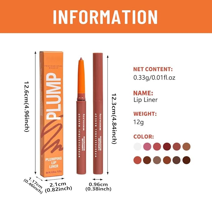 Retractable Lip Liner Pencil for Shaping & Sculpting Lips,Creamy Matte Gel Crayon Lip Liner Pencil delineador de labios,Long Lasting Waterproof Lipstick LipLiner (02#, 1 Count (Pack of 1))