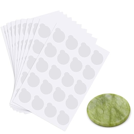 200 Pcs Eyelash Extension Adhesive Glue Pallet Sticker Pads, Disposable Waterproof Adhesive Holder Pad and 1 Pcs Eyelash Extension Jade Stone