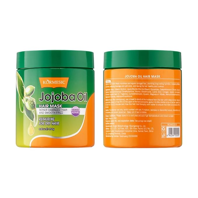 Jojoba Oil Moisturizing Hair Mask for Women, Deep Conditioning Gloss Hair Treatment for Repair Dry Damaged Hair, Hydrating Hair Mask for Frizzy Control