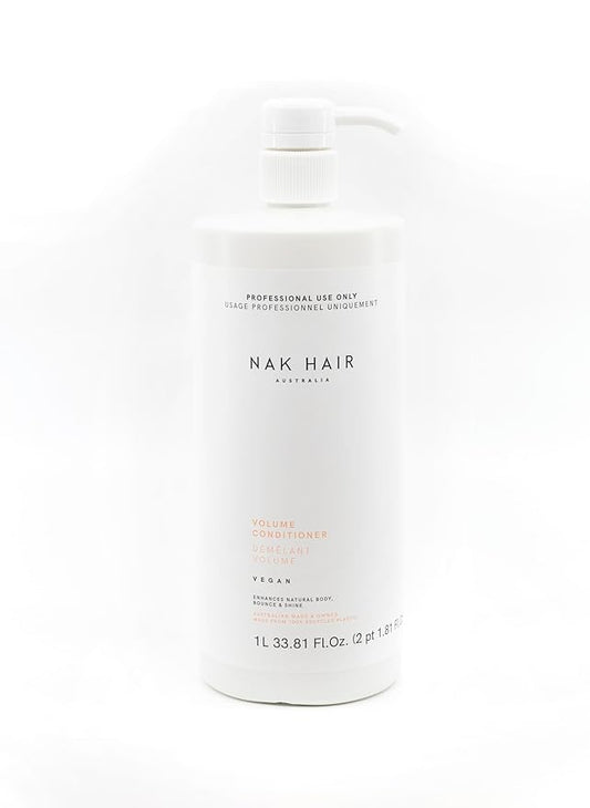 NAK Volume Conditioner 1L - Optimises styling fullness in fine or flat hair textures
