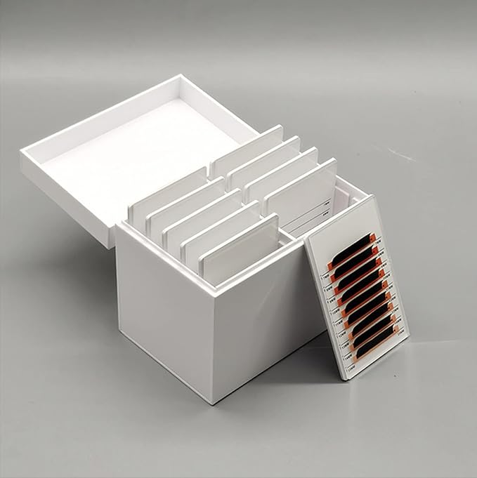 Acrylic Eyelash Storage Box, 10 Layers False Eyelashes Glue Pallet Holder Display Grafting Eye lashes Extension Close-Packed Display with 10 Pallets Makeup Organizer
