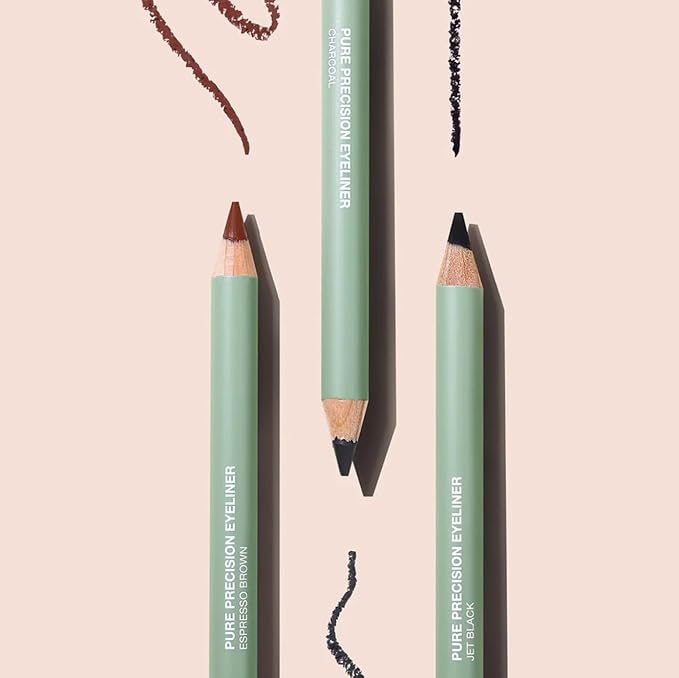 BOOM! Beauty Pure Precision Eyeliner: All-Natural, Skin-Loving, All-Day Wear. Waterproof, Smudge-proof, Smooth Glide Pencil. Richly Pigmented Vegan Eye Makeup For Ageing Skin (Jet Black)