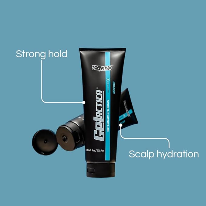 Max Control Hair Gel for Men, Alcohol-Free, Strong Hold Styling Gel, Natural Extracts for Long-Lasting Hold and Shine, Slick Back Hair Style 32 oz