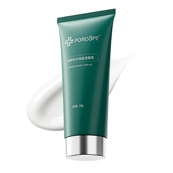 PORCOPE Oil Control Cleanser, Gentle Sea Salt Cleanser Foroily Skin Sensitive Skin, Daily Face Wash 200ml