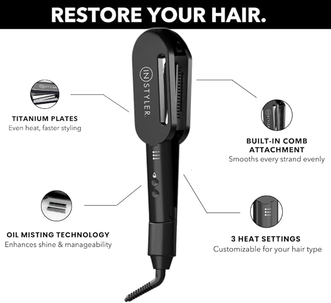 InStyler Gloss Guard Titanium Misting Styling Iron